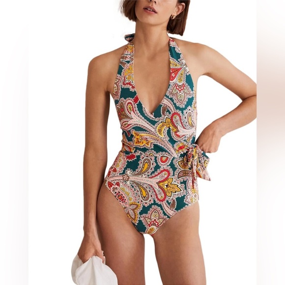 Boden Other - Nwt Boden Elba Tie Halter Neck Swimsuit Size 16